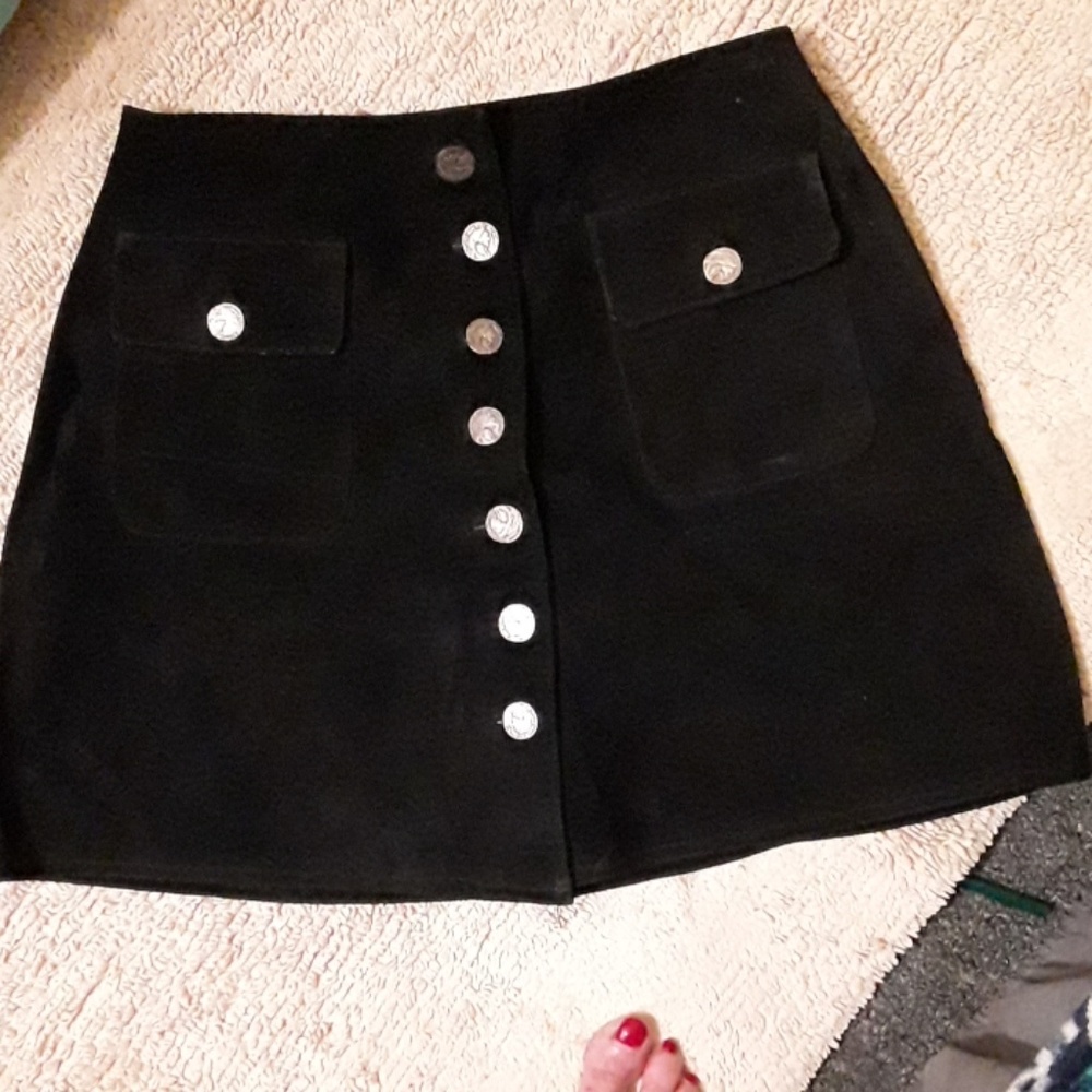 Genuine handmade suede skirt